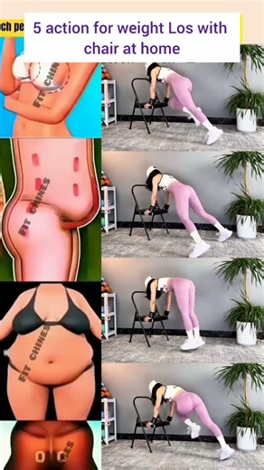 5 Chair Exercises for Weight Loss 🔥 | Full Body Workout at Home #Shorts