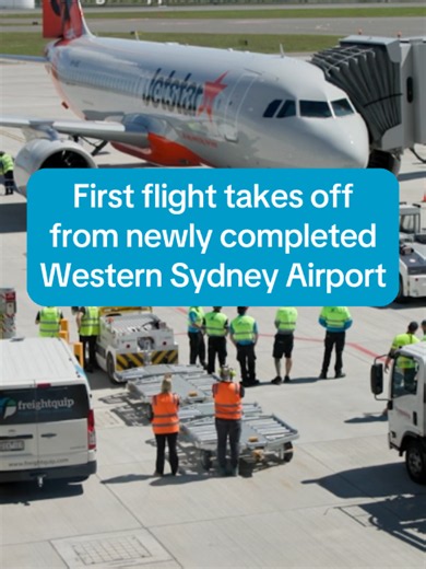 Inaugural flight takes off from Western Sydney International Airport. After eight years of construction and decades of planning, the Nancy-Bird Walton Airport officially opened on Sunday October 25, 2026. #Airport #WesternSydneyAirport #WesternSydney #firstflight #nancybirdwaltonairport