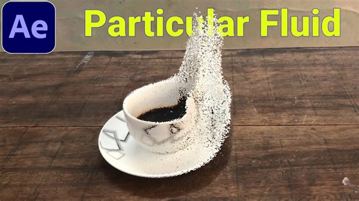 After Effects tutorial - Using Particular Fluid to particles a cup #oe323