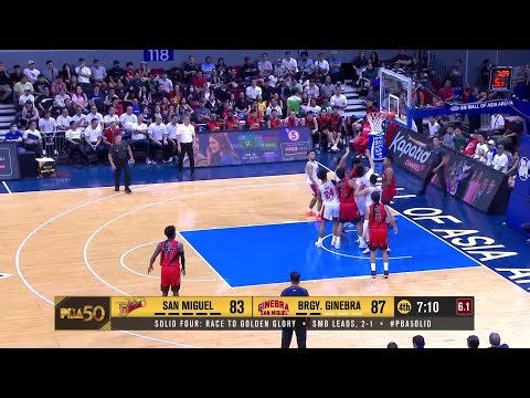 Brgy. Ginebra BLOCK PARTY vs San Miguel’s Fajardo, Cruz in 4Q | PBA Season 50 Philippine Cup