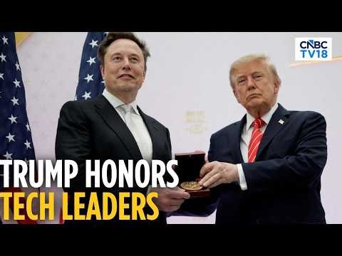 Donald Trump Awards National Medals To Tech Giants Including Musk, Huang And Nadella | N18G