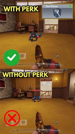 Dead Silence Perk With vs Without Perk in COD Mobile | Call of Duty Mobile