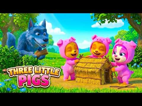 Three Little Pigs 🐷 | Big Bad Wolf + More Nursery Rhymes | Nuton & Lola