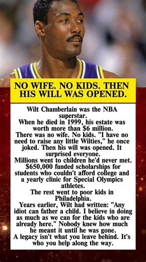 The Incredible Secret Wilt Chamberlain Revealed When His Will Was Opened 🏀❤️
