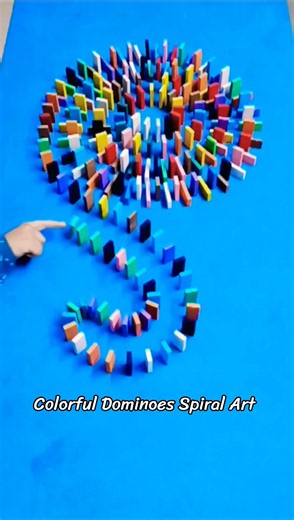 Colorful Dominoes Spiral - Speed Test 🌀 #shorts #dominoart #dominoes