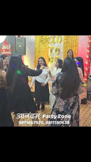 Anandam Party Zone on Instagram: "Bride to be vibes + best friends = nonstop dancing 💃👰✨ This is not just a party, this is a memory before the big day 💖 When the bride’s friends hit the dance floor, the energy becomes next level 🔥 Private space, loud music, full freedom & pure fun at Anandam Party Zone, Paschim Vihar 🥂 Planning a Bride Bachelorette, Hen Party, Birthday or Girls Night? 📍 Paschim Vihar | 🎶 DJ & Karaoke | 💃 Dance | 🎉 Private Party Space 📩 DM us now to book your date befor