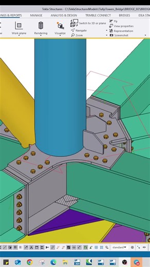 #teklastructures #tekla #steeldetailing #steelconnection #bim #structuralengineering #3dmodeling #teklatips #steeldesign #bridgeengineering #connectiondetailing #structuralsteel #bimmodeling… | Mahmoud Abd El Aziz