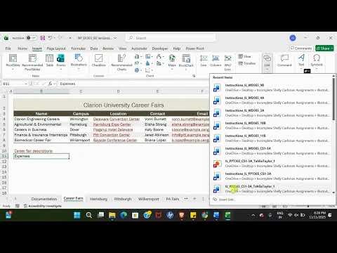 New Perspectives Excel 365 | Module 5: SAM Project B Clarion University #newperspectives