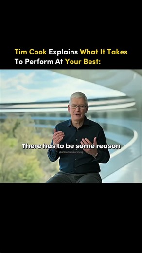 Tim Cook Explains What It TakesTo Perform At Your Best