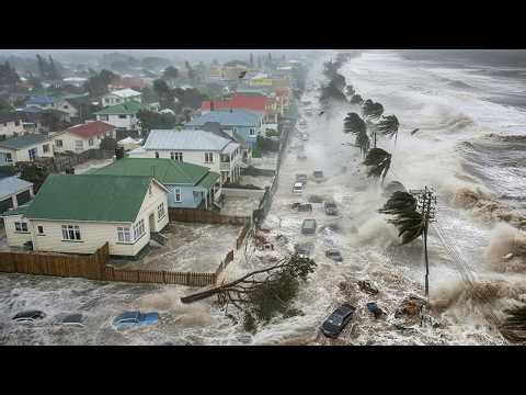 Cyclone Vaianu Batters New Zealand! Floods, Mass Evacuations & 150 km/h Winds in North Island