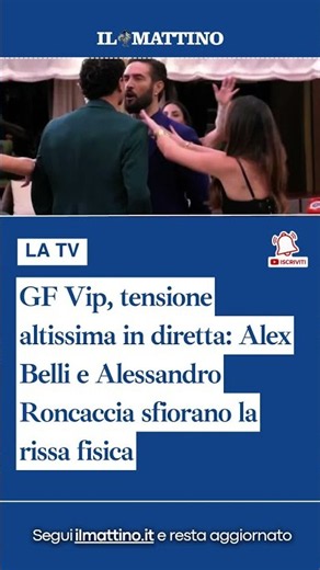 GF Vip, tensione altissima in diretta: Alex Belli e Alessandro Roncaccia sfiorano la rissa fisica