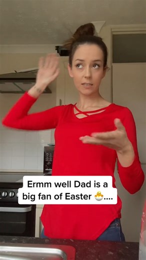 Easter is a very fun time 😂🐣🤭 #easter #dadsbelike #husbandsbelike #mumsbelike #kidsbelike #jokes #britishhumour #britishcomedy #womenbelike | Katie Sinclair