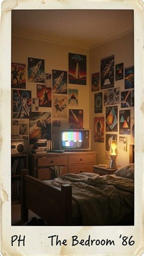 POV: Falling asleep in 1986 🛏️🌌 #vaporwave #shorts