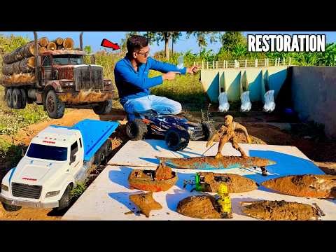 RC Lost Boats Rescue from Water Dam Canal Restoration and Repair – Chatpat toy tv