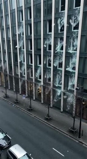 Earthquake Blows Out Buildings Windows