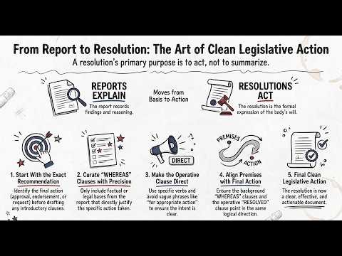 How To Convert a Committee Report Into a Clean Resolution