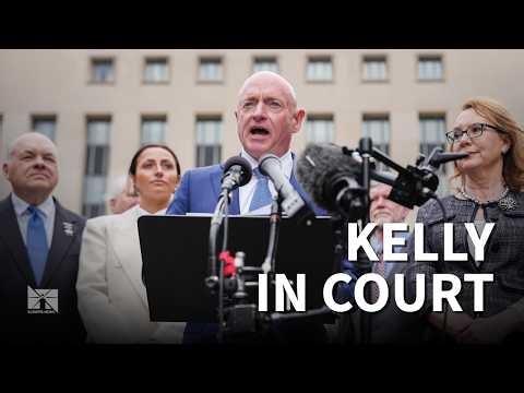 Sen. Mark Kelly appears in court as Pentagon attempts to demote him over illegal orders video