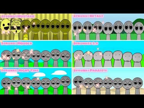 Mix all Sprunki | Sprunki Mustard vs Sprunki Retake vs Sprunki Modded vs Sprunked 2.0 vs Sprunki:...