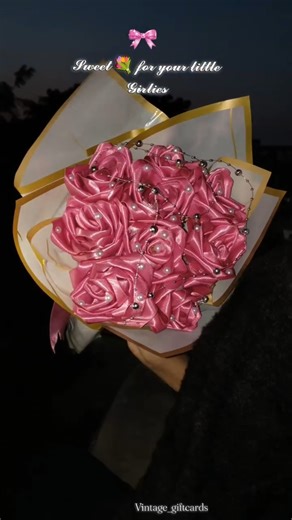 Sweet Pink Rose Bouquet for Little Girlies 🎀💗 Handmade Aesthetic Gift #flowercraft #craftee #flowers