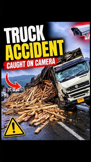 🚛 Truck Carrying Wood Crashes 😱 Massive Cargo Spill! | Part #09 #shorts #truckaccident #trending