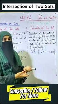 Intersection of two sets | Operation of Sets #mathematics #fyp #fypシ゚viral #foryou #intersections