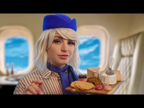 ASMR | A Very Important Private Jet Flight | Luxury Flight Attendant