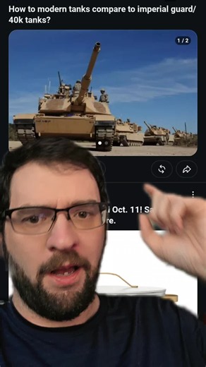 Modern day tank vs warhammer 40k imperial guard tank #military #gaming #warhammer40klore #history #army