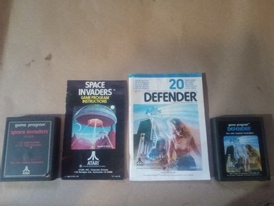 Atari Video Games Defender And Space Invaders | eBay