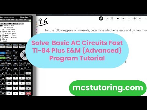 Solve Basic AC Circuits Fast | TI-84 Plus E&M Program Tutorial