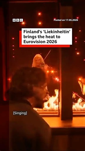 Finland's ‘Liekinheitin’ brings the heat to Eurovision 2026. #BBCNews