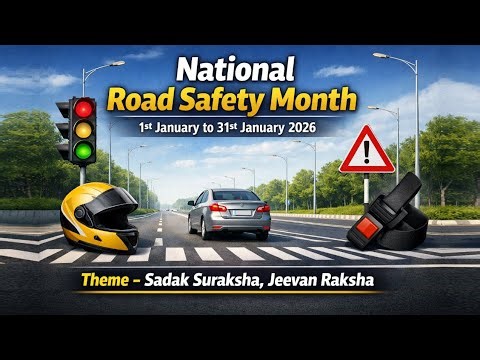 National Road Safety Month - 1st January to 31stJanuary 2026 || Theme -Sadak Suraksha Jeevan Raksha