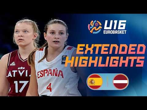 Semi-Finals: Spain 🇪🇸 vs Latvia 🇱🇻 | Extended Highlights | FIBA U16 Women's EuroBasket 2026