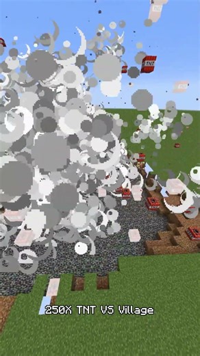 250 TNT vs Villagers 💥 Who Survives?! 🤯 #shorts