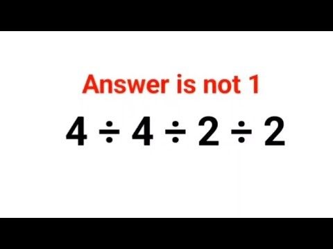 4÷4÷2÷2 Answer is not 1. Can you solve this Ukraine Math Test problem?#math #ukraine