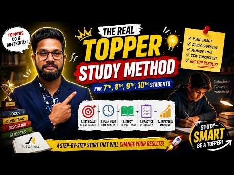 TOPPER STYDY METHOD FOR 7TH 8TH, 9TH, 10TH STUDENTS | JR TUTORIALS |