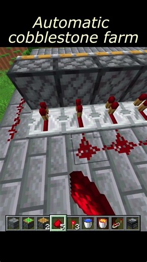 How to Build a Simple Automatic Cobblestone Farm in Minecraft 1.21+ #minecraft #minecraft shorts