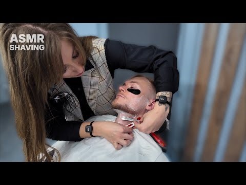 These Red Nails Hold a Straight Razor | ASMR