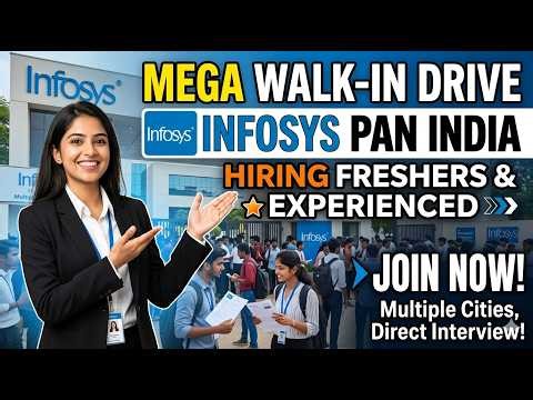 Infosys || Mega WalkIn Drive || Pan India || Freshers and Experienced Both #infosys