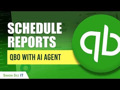 QuickBooks Online with AI Accounting Agent: How to Schedule Reports