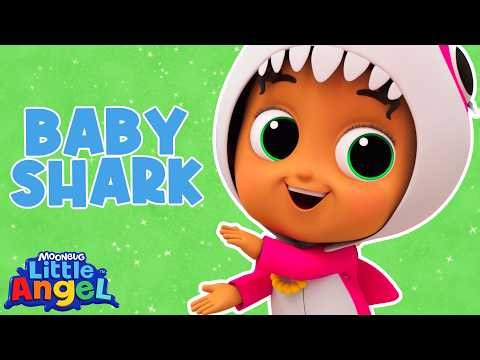 Learn The Baby Shark 🦈  Little Angel Kids Songs | Animals For Kids | Toddler Learning