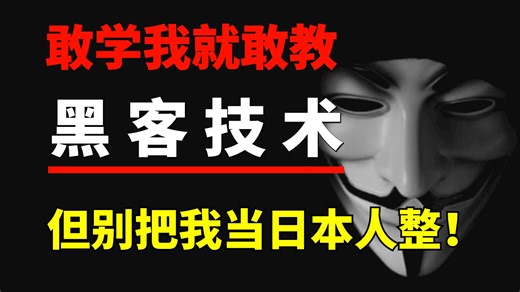 【黑客技术】你敢学我就敢教，但别把我当日本人整！2026最新最细自学网络安全/渗透/黑客技术/漏洞全套教程，看完就会网络攻防！别再走弯路了！存下吧，很难找全的