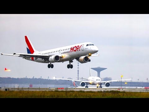 AVIONS SPECTACLE Boeing777 Airbus atterrissage décollage / Spectacular plane landing and takeoff.