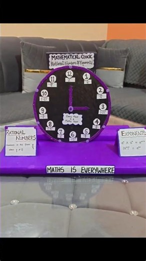 make a beautiful mathematical clock | #MathematicalClock #MathsProject #mathsclock #mathswatch
