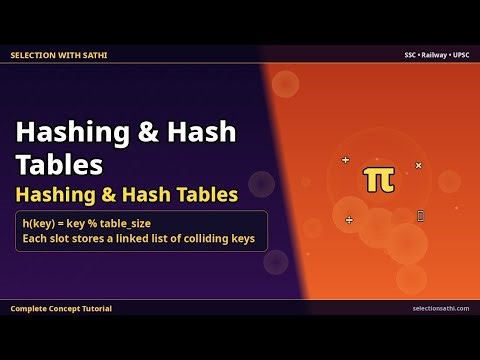 Hashing & Hash Tables | Hashing & Hash Tables | Selection With Sathi