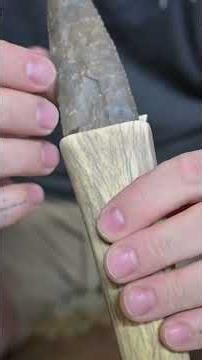 NO Glue, Sinew or Rawhide - How To Wedge Lock A Stone Knife