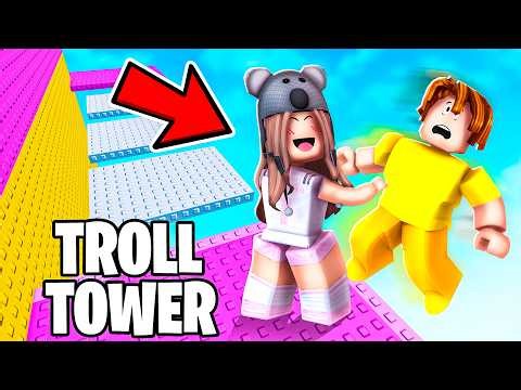 Trolling My BROTHERS in Roblox Hug Tower!