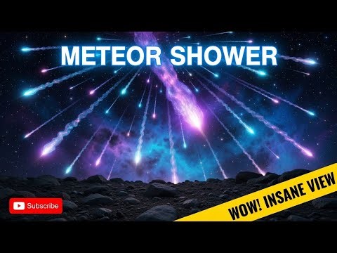 Stunning 4K Blue and Purple Meteor Shower – Night Sky Wonders 2026 (Satisfying)