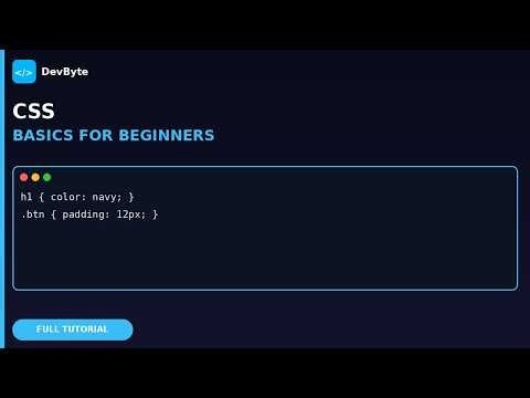 CSS for Beginners – Style Your First Web Page (No Experience Needed)