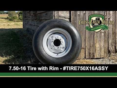 TIRE750X16ASSY 7.50-16 Tire with Rim | Compatible with Case-IH, Ford & John Deere Tractors