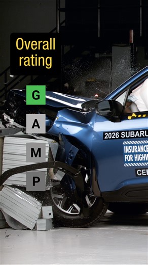 🎦 A good rating in this updated moderate overlap crash test helped the 2026 Subaru Forester notch a 2025 TOP SAFETY PICK award. Full ratings for the 2026 Forester: https://go.iihs.org/2026Forester | Insurance Institute for Highway Safety